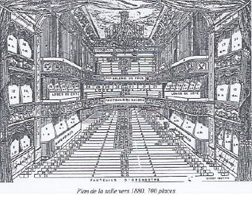 Dessin de la salle du Théâtre Déjazet