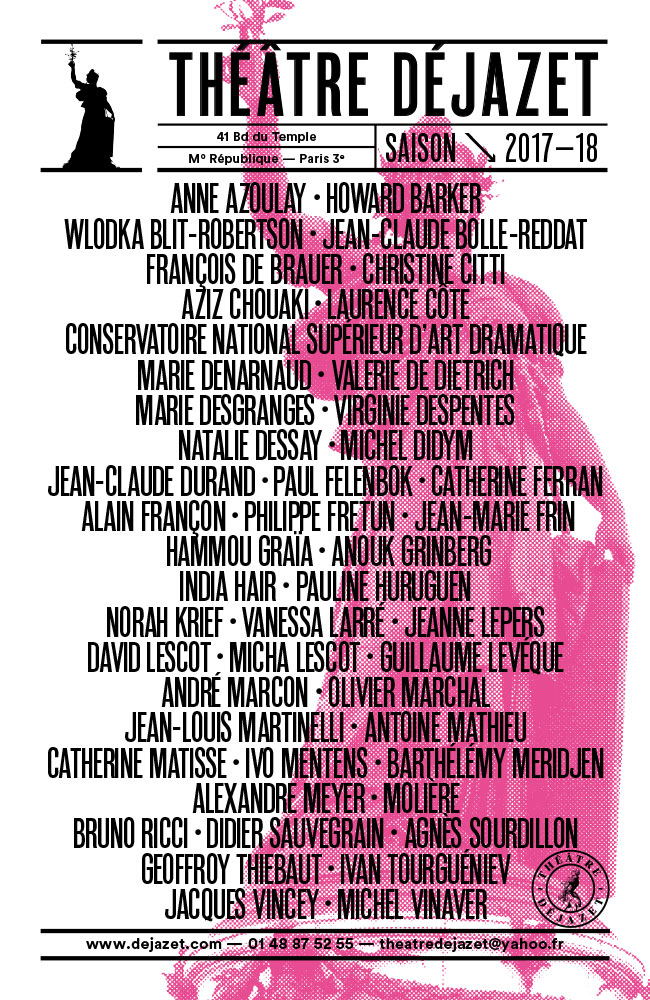 Programmation du Théâtre Déjazet site officiel
