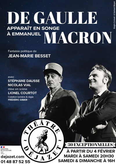 Affiche de De Gaulle apparaît à Emmanuel Macron